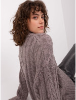 Tmavosivý dámsky pletený sveter