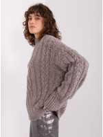 Tmavosivý dámsky pletený sveter