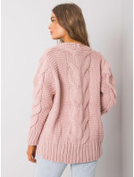 Prašný ružový sveter s gombíkmi Louissine RUE PARIS