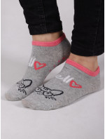 Yoclub Dievčatá členkové ponožky Farebné vzory 6-pack viacfarebné