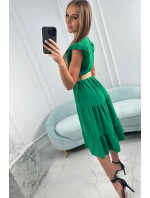 Šaty s volánikmi zelené