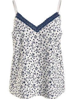 Dámsky pyžamový top WOVEN CAMI PRINT UW0UW05006 02X biely s potlačou - Tommy Hilfiger