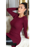 Trendy KouCla High Low ribbed jumper