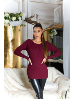 Trendy KouCla High Low ribbed jumper