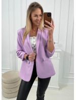 Elegantné sako s klopami svetlo fialovej farby