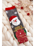 Detské ponožky "Veselé Vianoce" Nicholas Grey-green