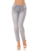 Sexy 2in1 Statement Skinny Jeans with Print