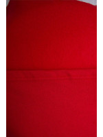 Zateplená mikina s asymetrickým zipsom v červenej farbe