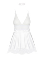Erotická košieľka Eve chemise white - BEAUTY NIGHT FASHION