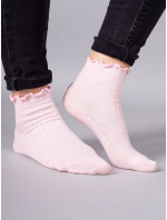 Yoclub Dievčenské ponožky s volánom 3-pack 2 Multicolour