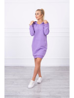 Šaty s kapucňou fialovej