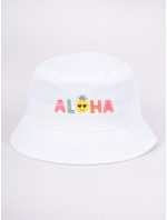 Yoclub Dievčenské letný klobúk CKA-0269G-A110 White