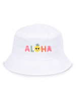 Yoclub Dievčenské letný klobúk CKA-0269G-A110 White