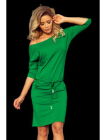 Športové šaty Numoco s viazaním a vreckami - zelené